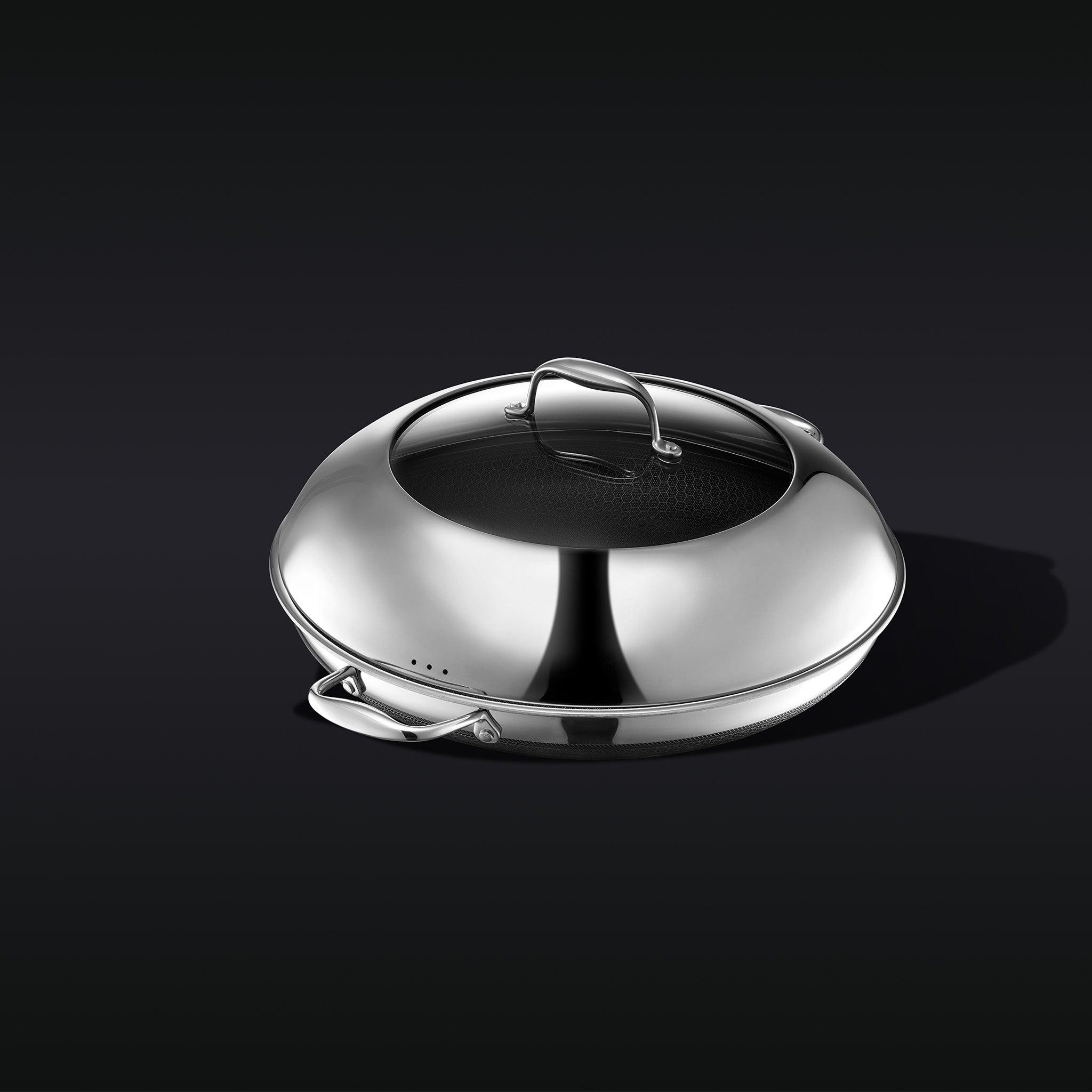 HexClad_14_Hybrid_SideWithLid_Black