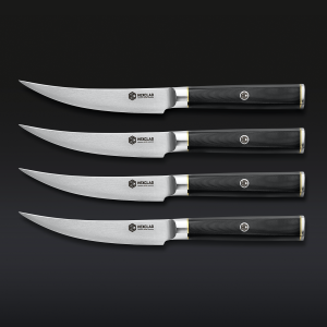 Hexclad Master Series Damascus Steel Steak Knife Set, 4-pc