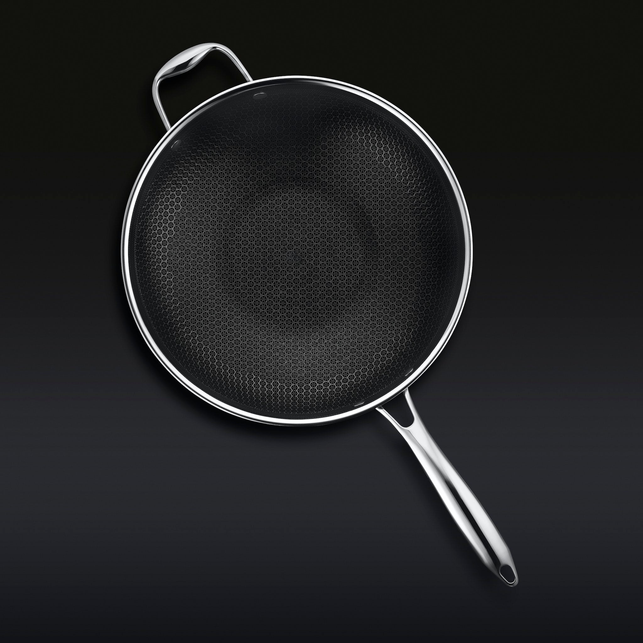 Hexclad_12inchWok_Overhead_BLACK