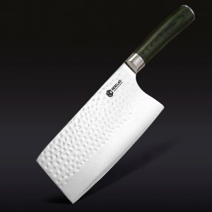 Hexclad Damascus Steel Cleaver, 7"