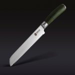Hexclad Damascus Steel Serrated Bread Knife, 8"
