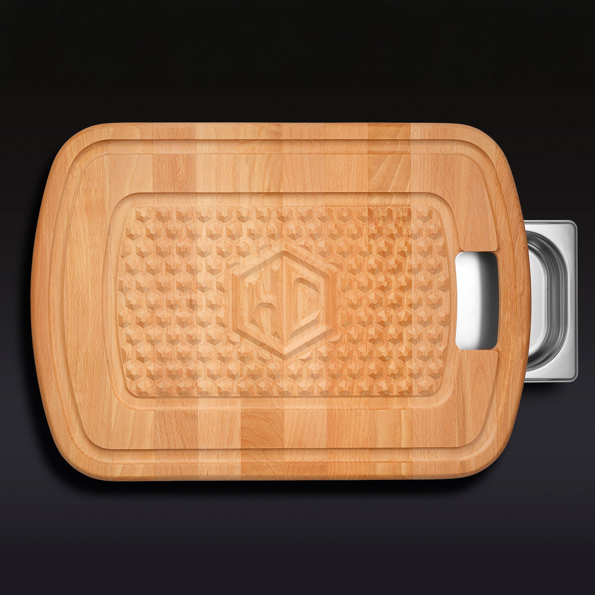 Hexclad_CuttingBoard_Overhead_Front_BLACK